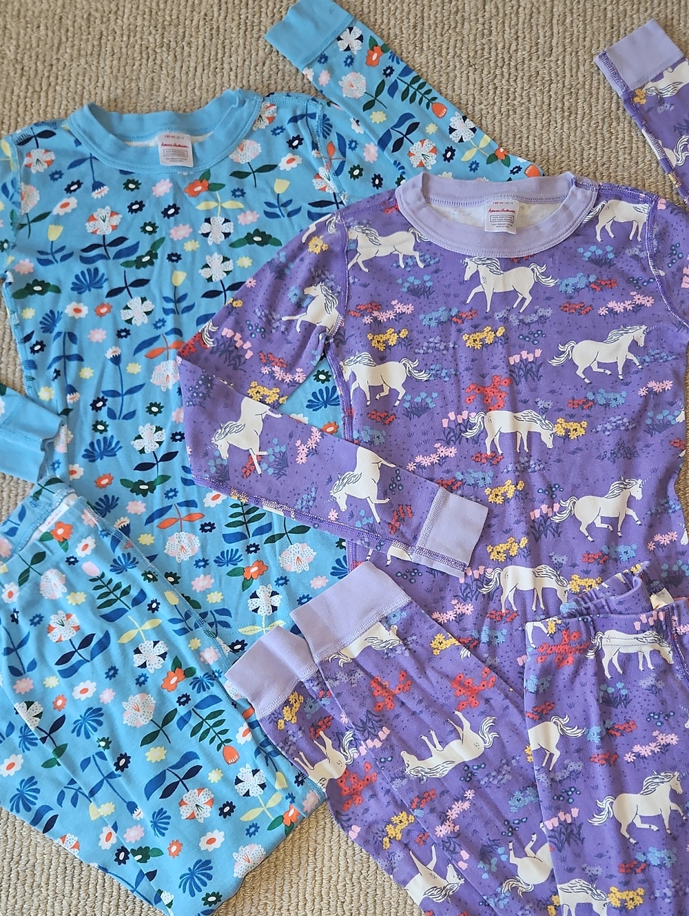 2 Pairs Hanna Andersson Long Johns PJs 140 Cm/10